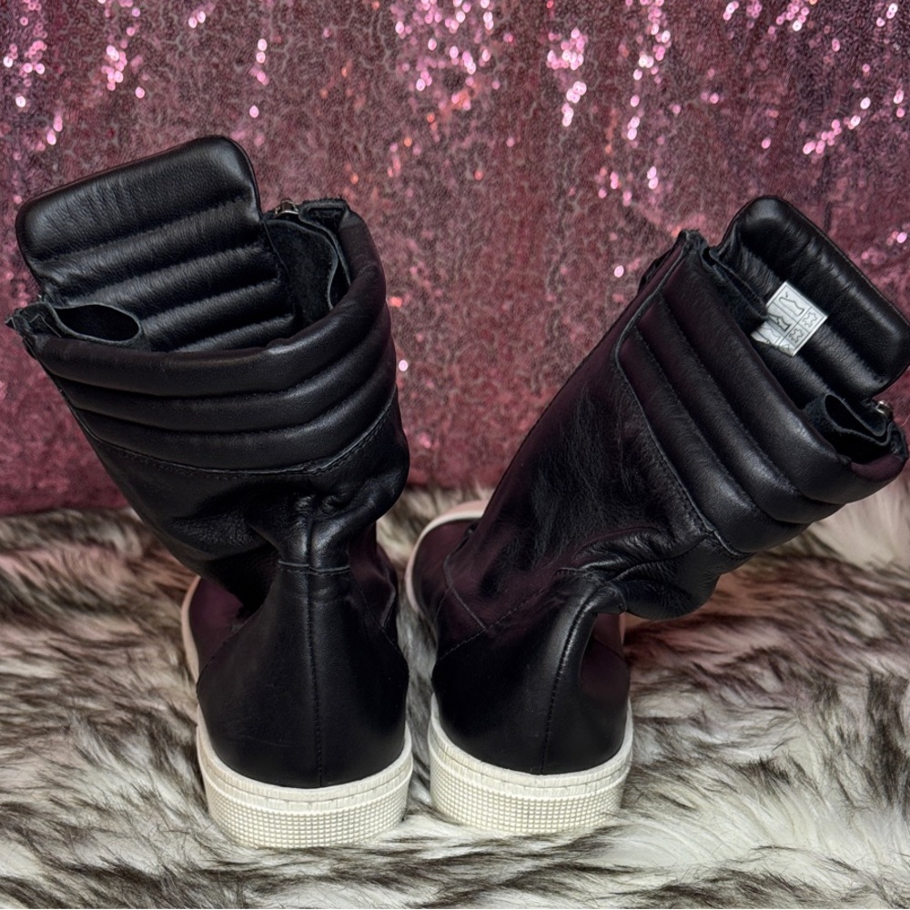 RARE! Marcella NYC Black leather Karma boot with white cap toe and soles - Picture 5 of 7